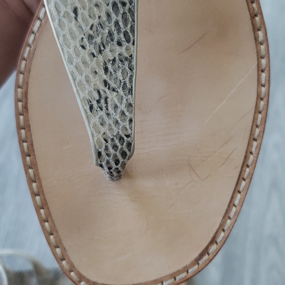 Joie Eri Snake Print Leather Gladiator Sandals - Picture 4 of 9